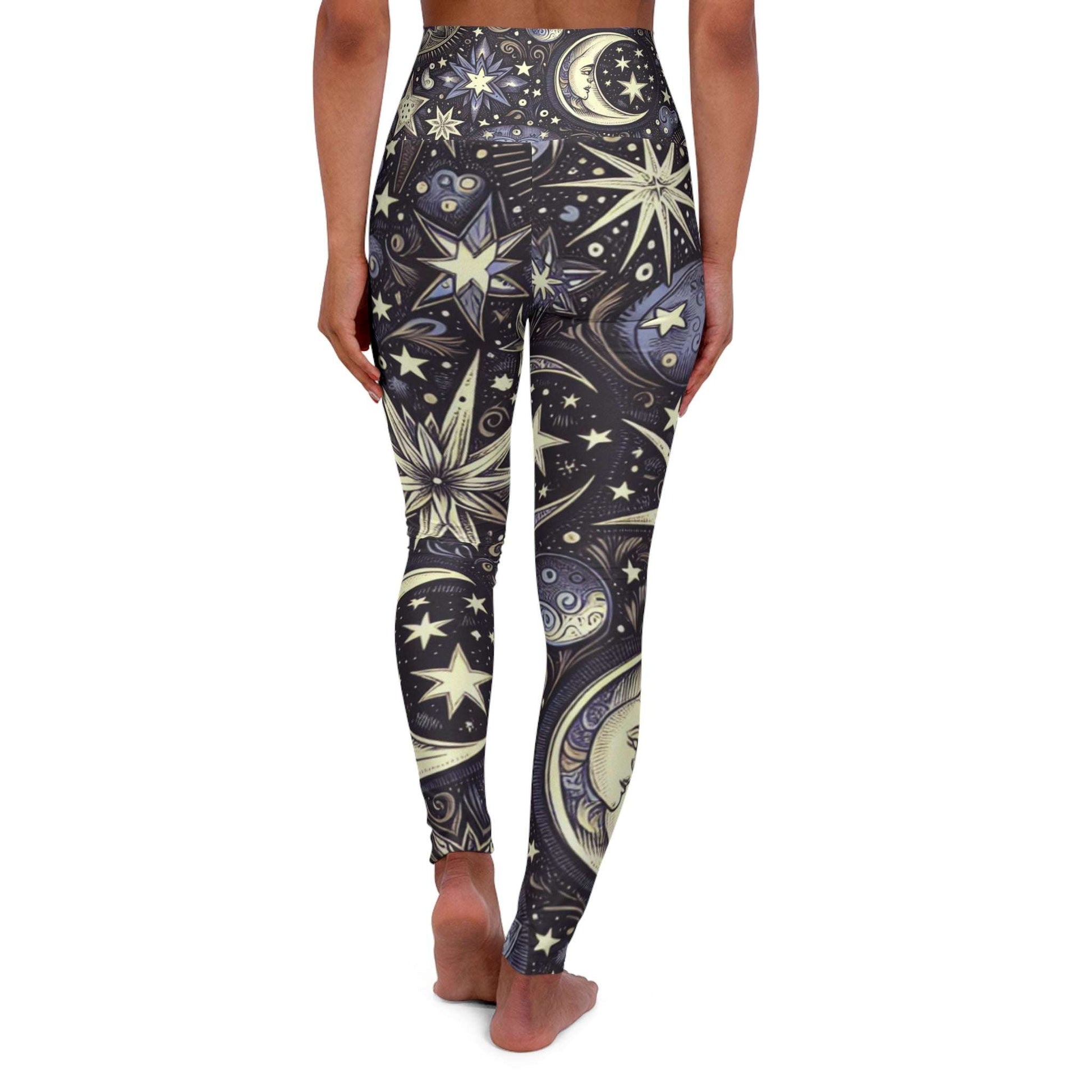 Celestial High Waisted Yoga Leggings, Night Sky Leggings, Starry Print Workout Pants, Festival Leggings, Boho Activewear, Gift for [...]