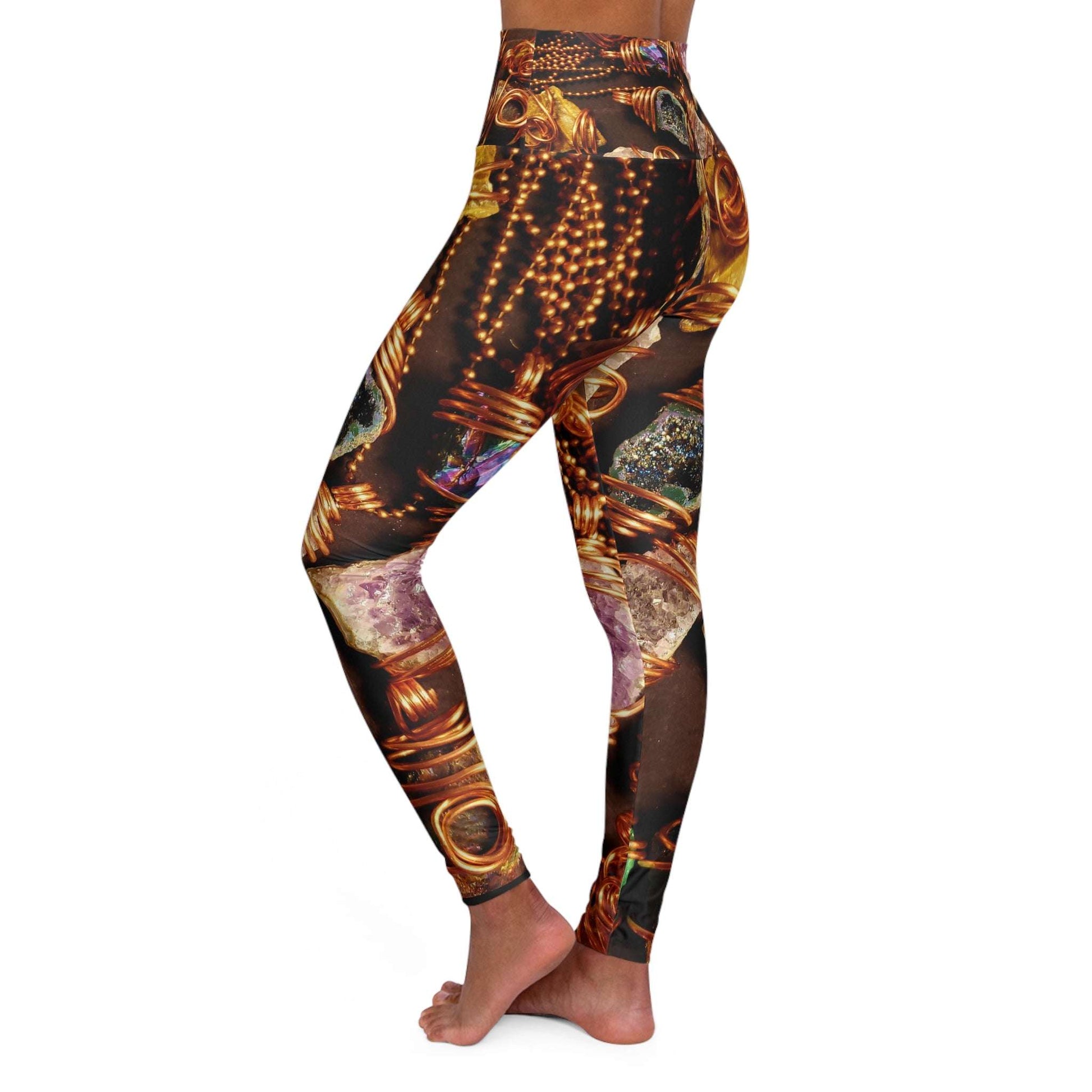 Bohemian High Waisted Yoga Leggings, Fitness Apparel, Comfortable Activewear, Eco-Friendly Exercise Gear, Trendy Workout Leggings, [...]
