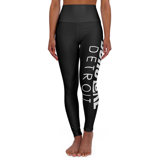 Detroit High Waisted Yoga Leggings, Stylish Fitness Apparel, Athleisure Wear, Comfortable Active Leggings, Perfect for Workouts and Yoga