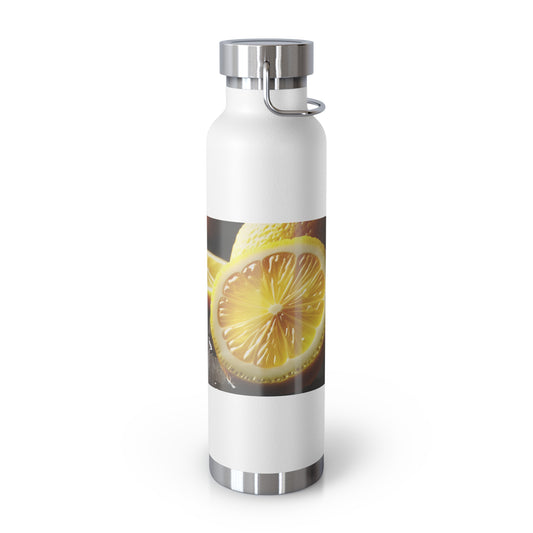 Citrus Slice Insulated Water Bottle | 22oz Travel Flask | Perfect for Outdoors, Yoga, Eco-Friendly Living, Gifts