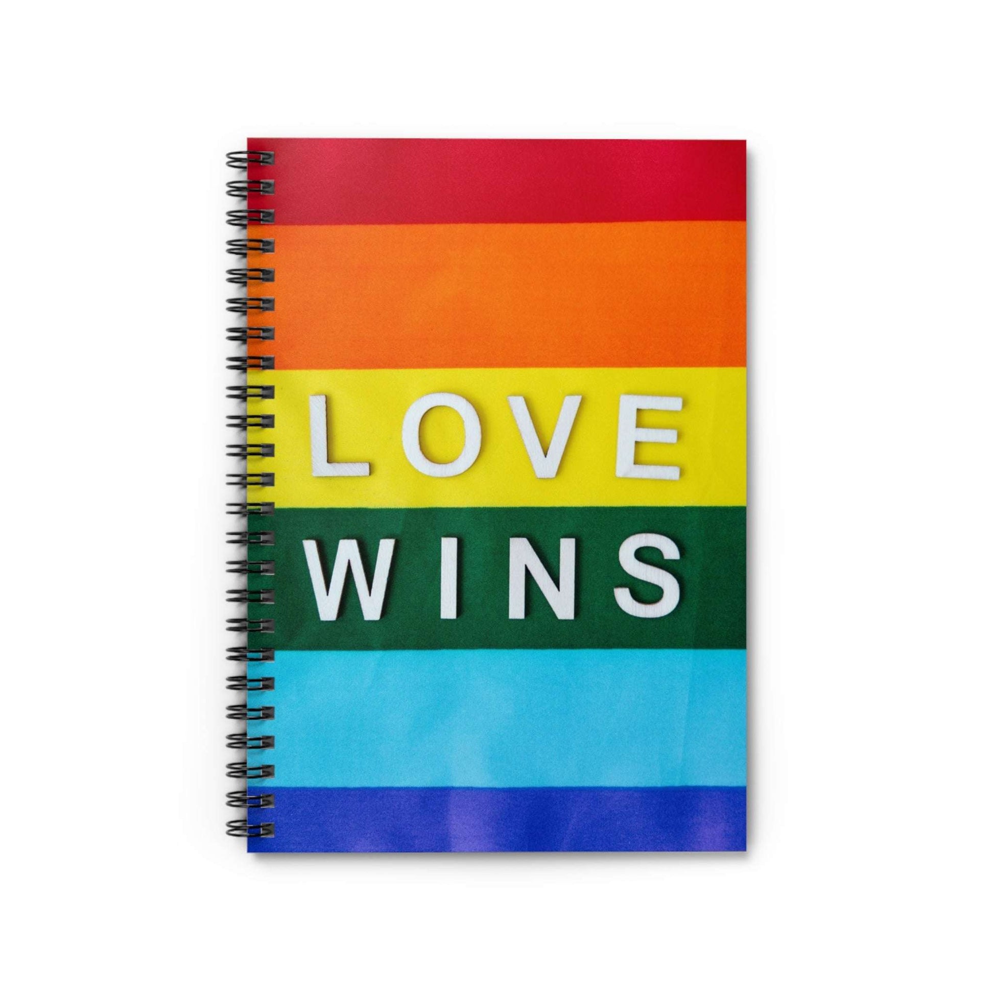 Rainbow Love Wins Spiral Notebook - Ruled Line for Affirmation and Inspiration