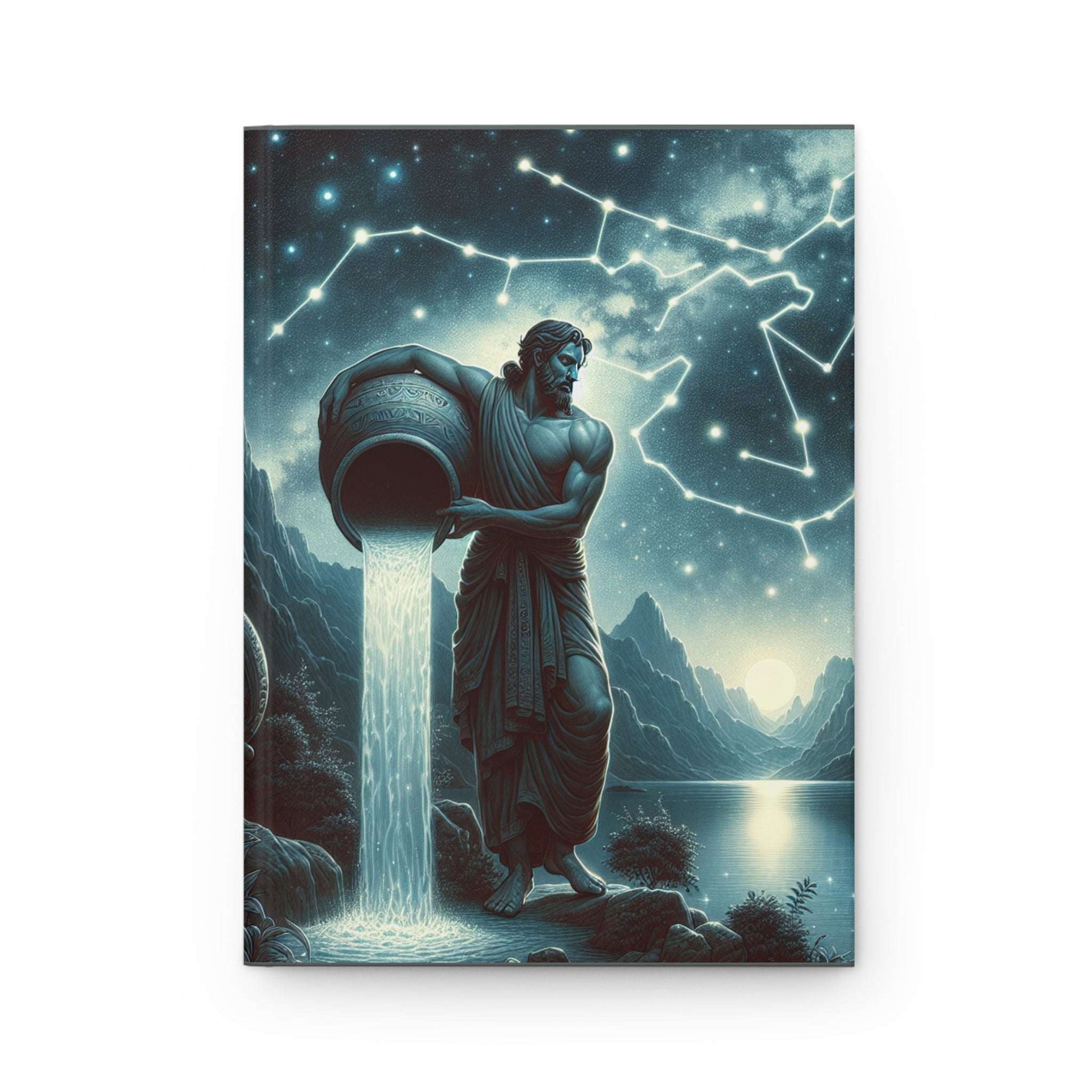 Aquarius Hardcover Journal with Celestial Design