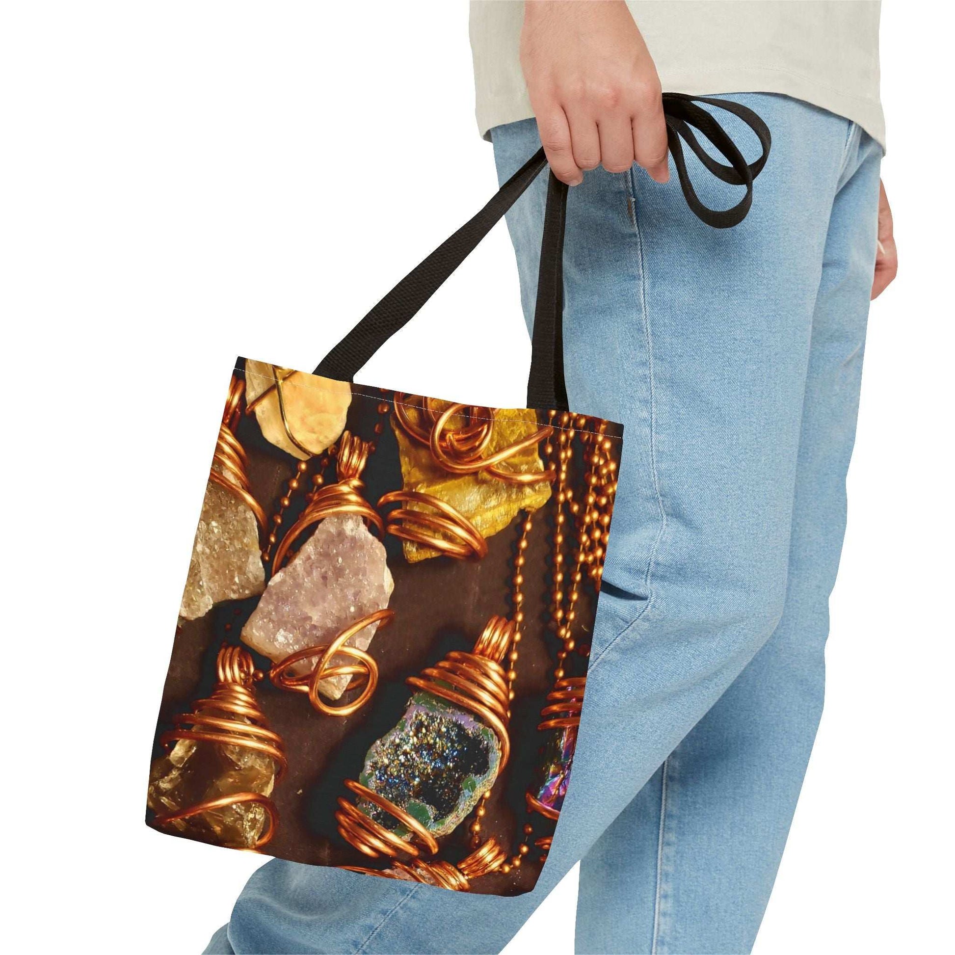 Bohemian Gemstone Tote Bag – Ideal for Eco-Friendly Fashion Lovers