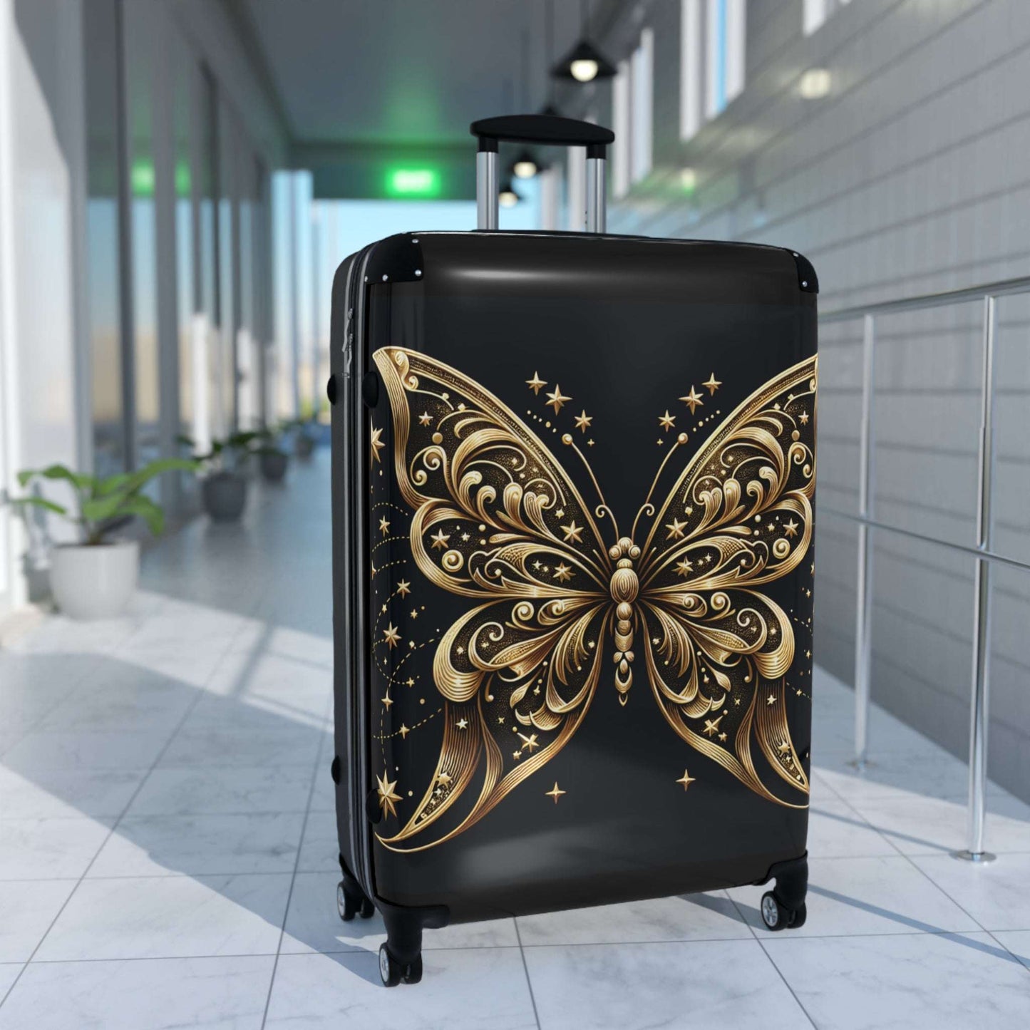 Butterfly Design Suitcase - Travel Luggage for Adventurers, Boho Aesthetic Travel Bag, Unique Gift for Travelers, Stylish Carry-On, [...]