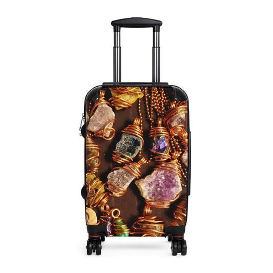 Travel Style Suitcase with Gemstone Design