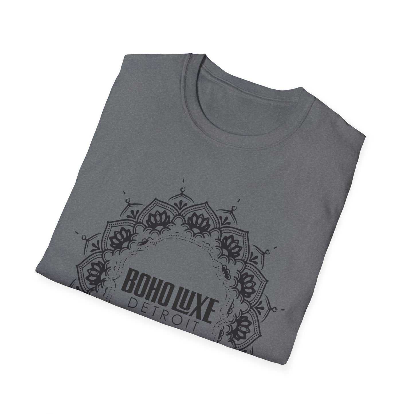 Boho Luxe Unisex Softstyle T-Shirt | Mandala Design, Graphic Tee, Gift for Her, Festival Wear, Everyday Casual