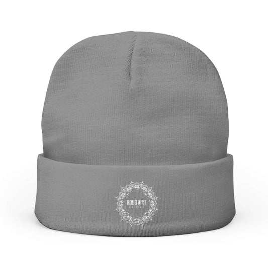 Cozy Knit Beanie with Embroidery - Perfect for Winter Adventures!