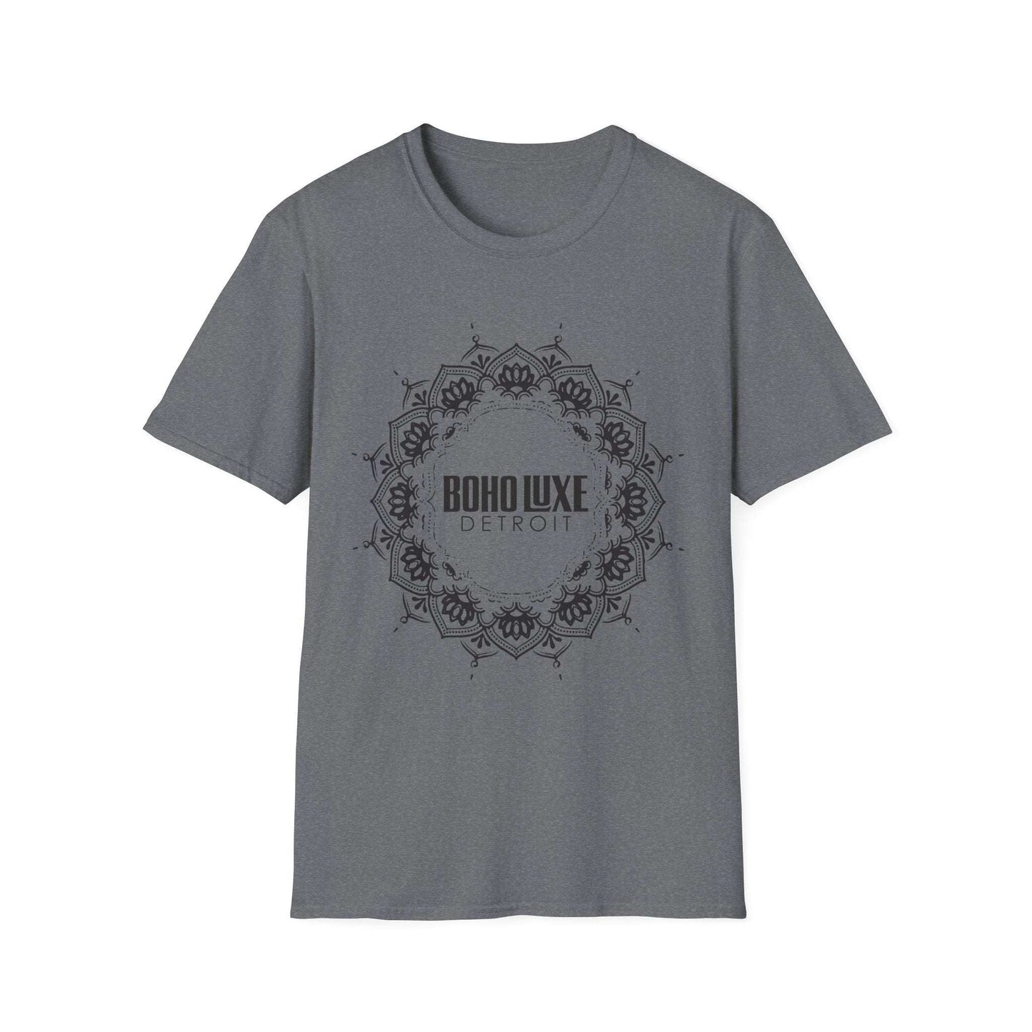 Boho Luxe Unisex Softstyle T-Shirt | Mandala Design, Graphic Tee, Gift for Her, Festival Wear, Everyday Casual