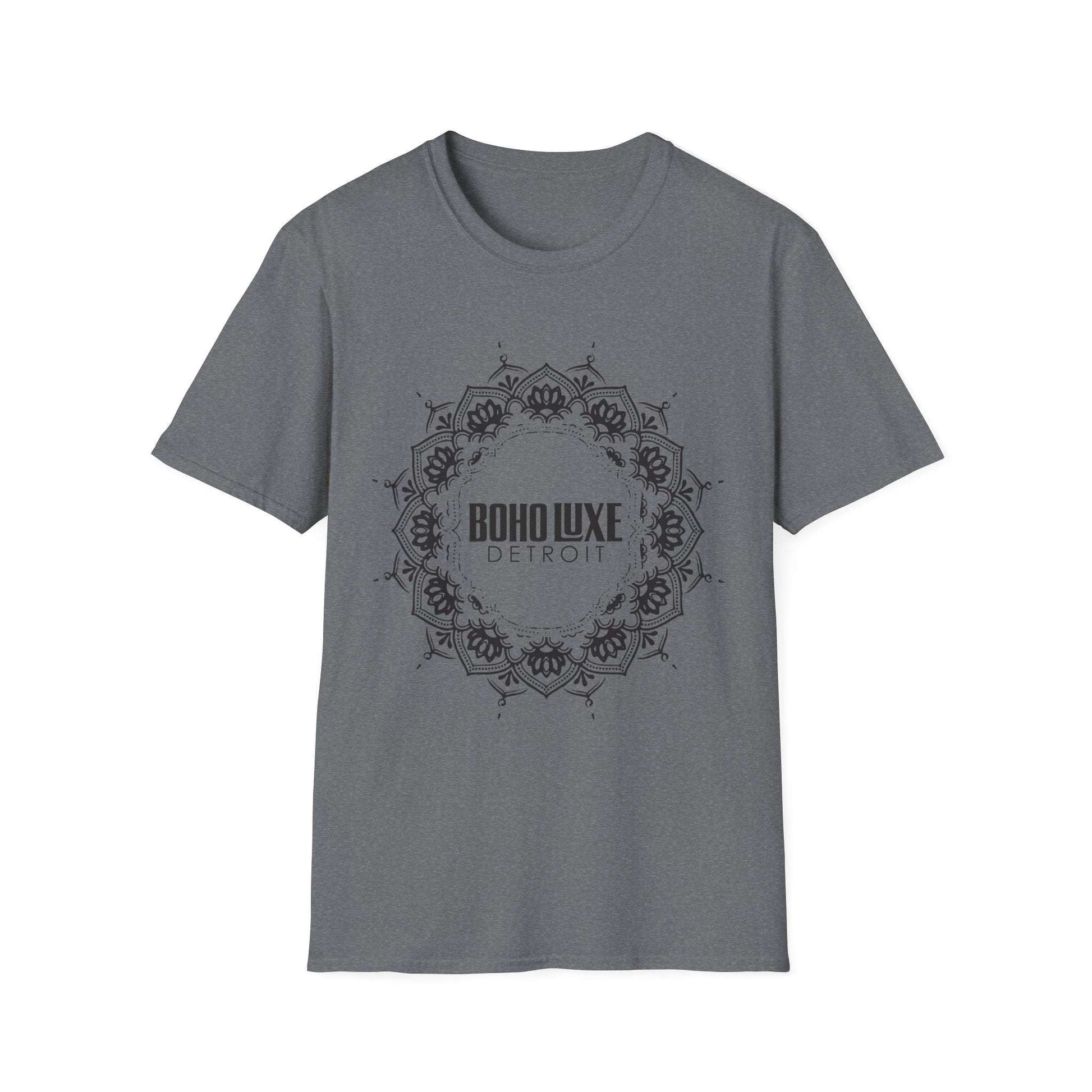 Boho Luxe Unisex Softstyle T-Shirt | Mandala Design, Graphic Tee, Gift for Her, Festival Wear, Everyday Casual