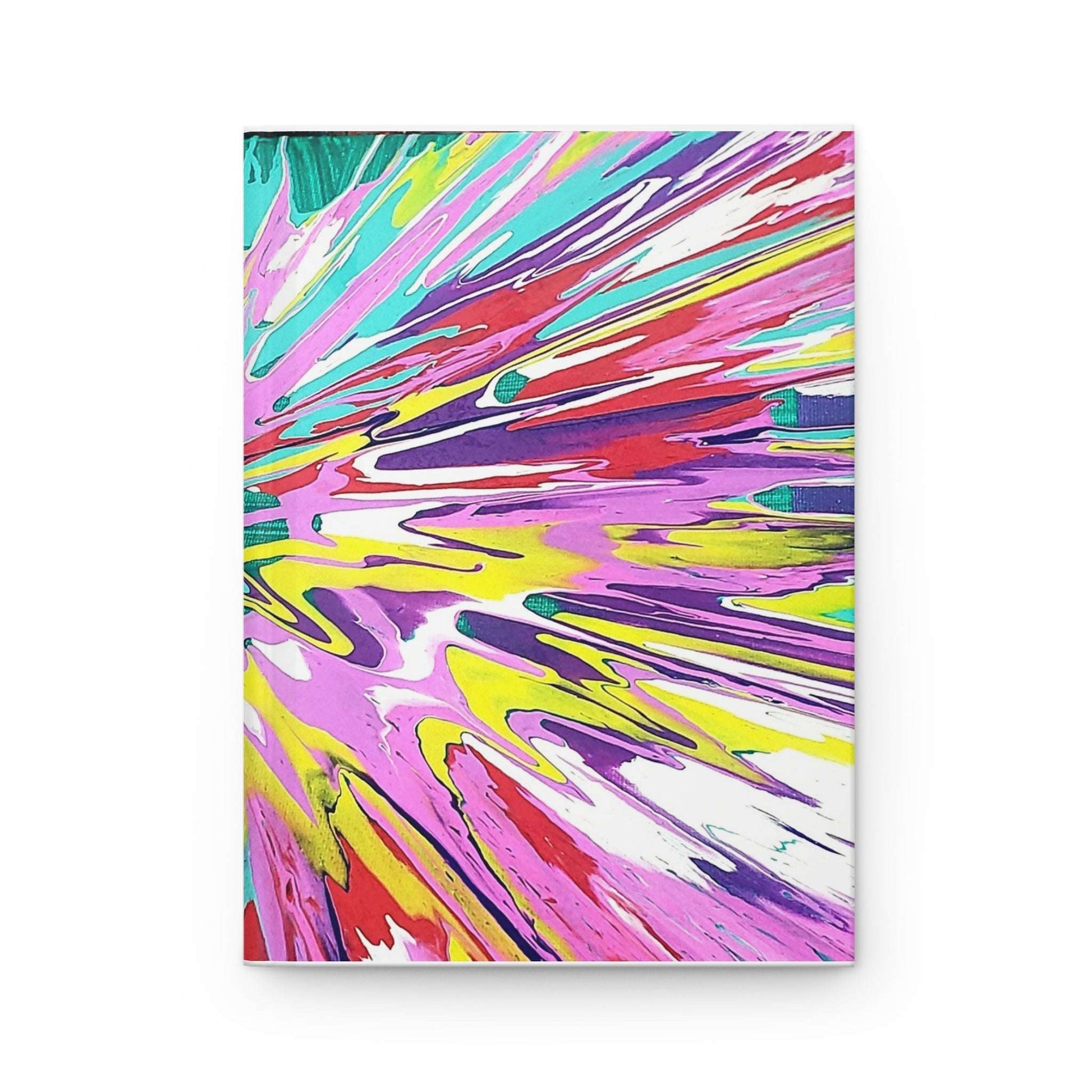 Vibrant Abstract Hardcover Journal - Colorful Design for Creative Minds