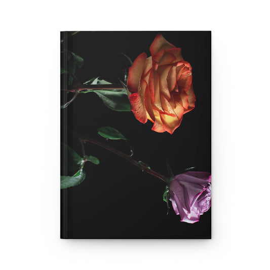 Dark Floral Hardcover Journal — Moody Rose Notebook for Poetry & Reflection