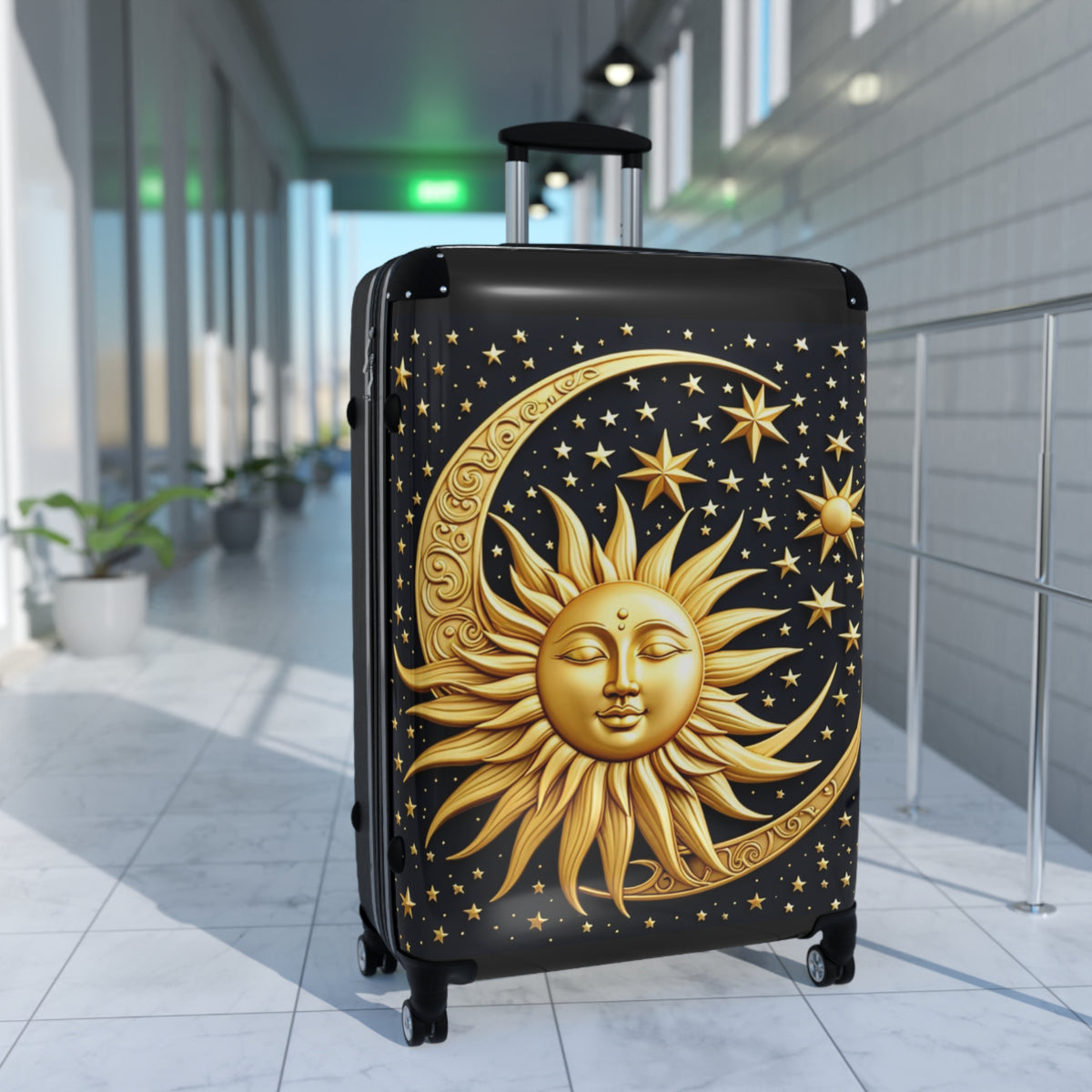 Celestial Sun and Moon Hardside Suitcase