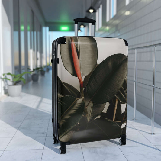 Stylish Travel Suitcase with Botanical Design, Luggage for Travelers, Vacation Bag, Floral Carry-On, Chic Travel Accessory