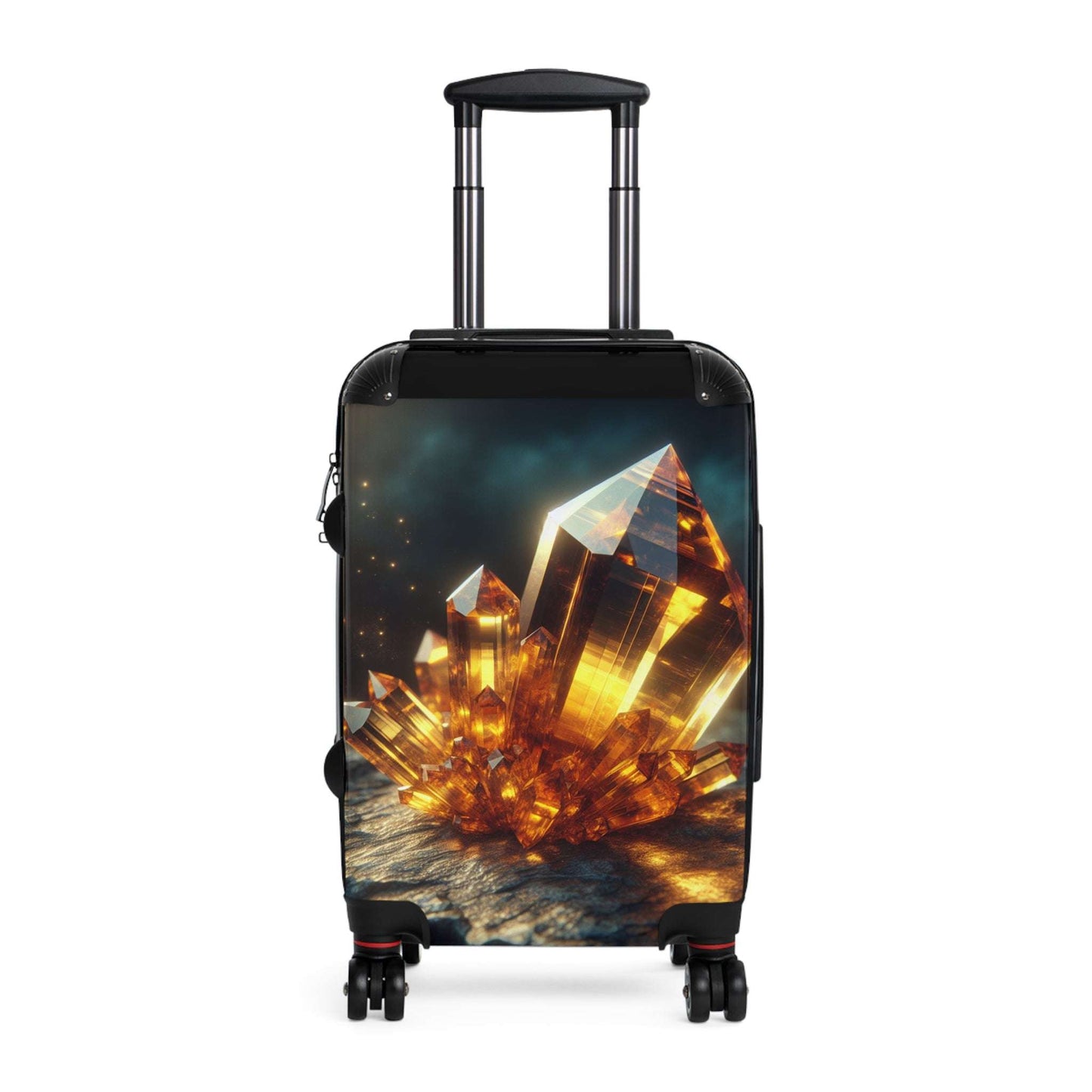 Crystal-Design Suitcase, Vibrant Travel Bag, Luggage, Vacation Gear, Unique Gift, Stylish Carry-On