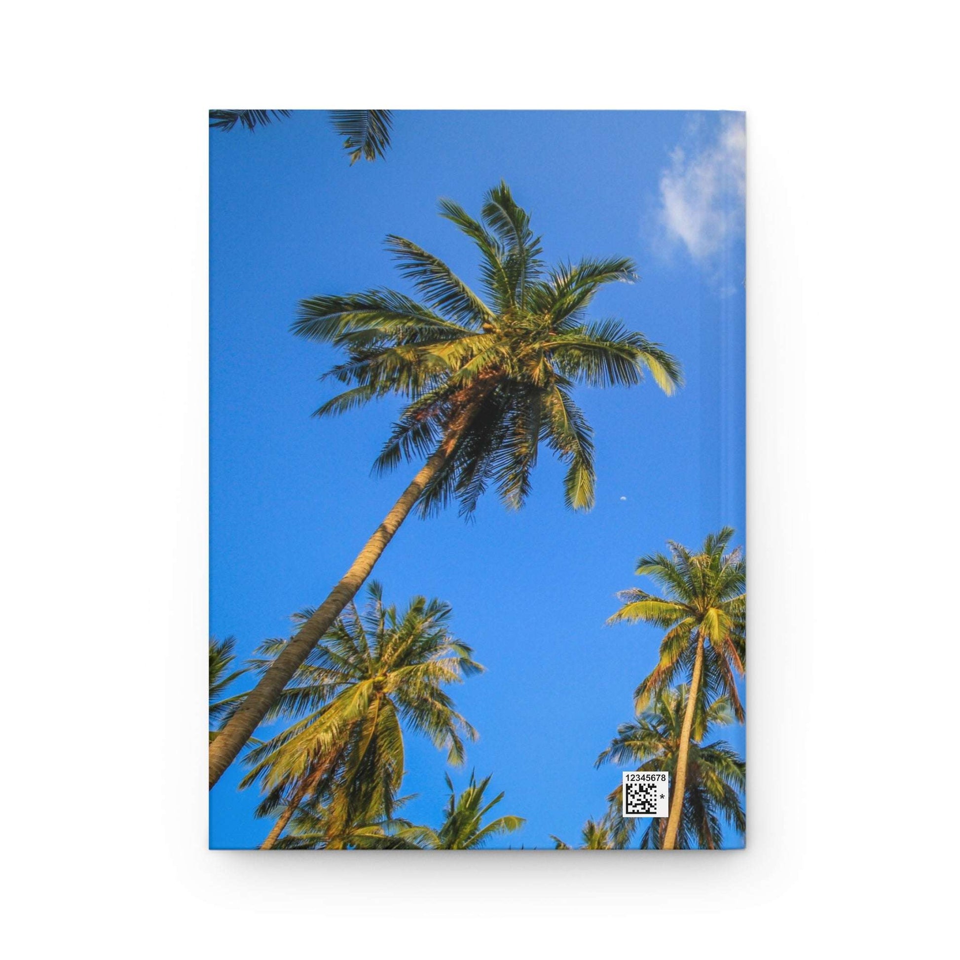 Tropical Paradise Hardcover Journal - Matte Finish with Palm Trees Design