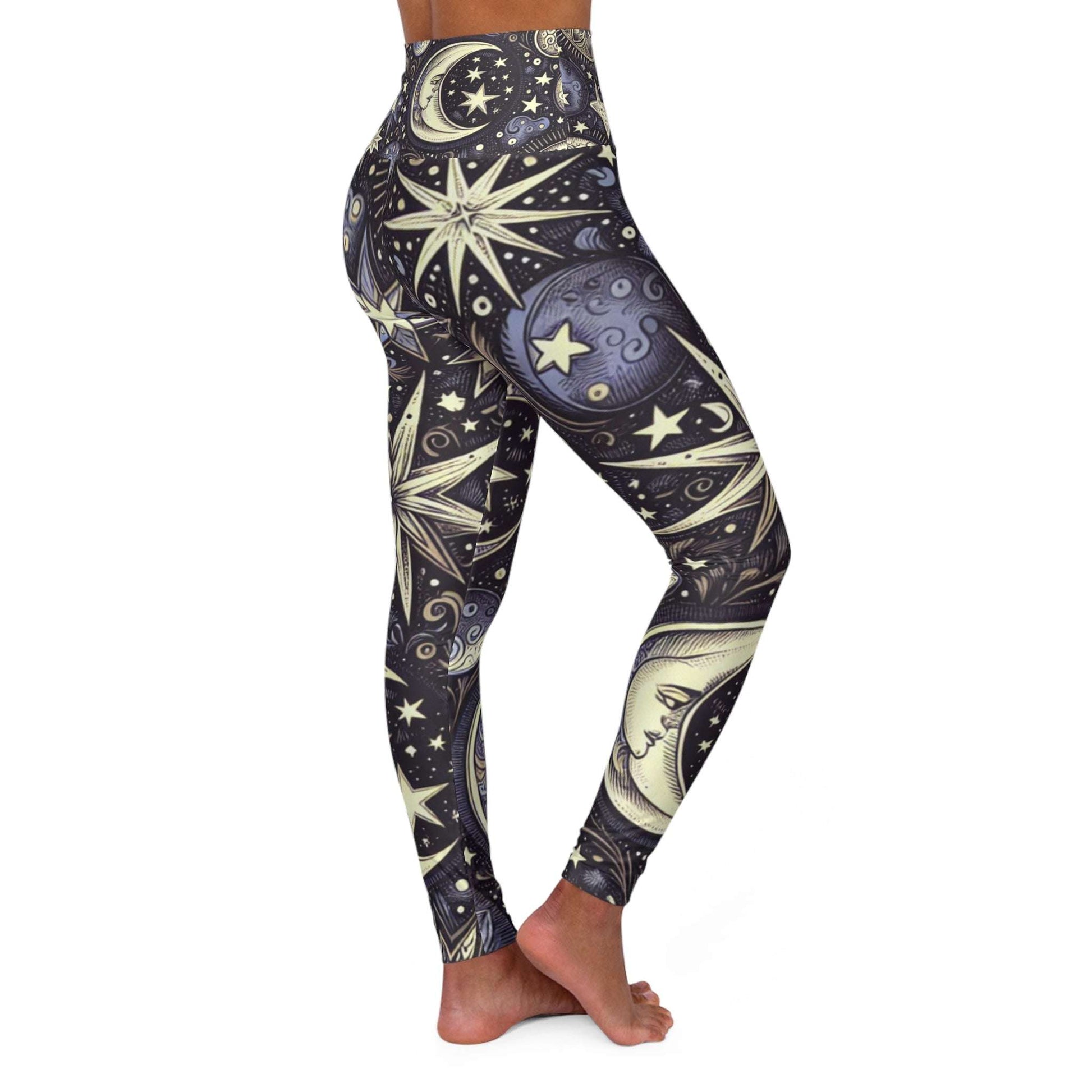 Celestial High Waisted Yoga Leggings, Night Sky Leggings, Starry Print Workout Pants, Festival Leggings, Boho Activewear, Gift for [...]