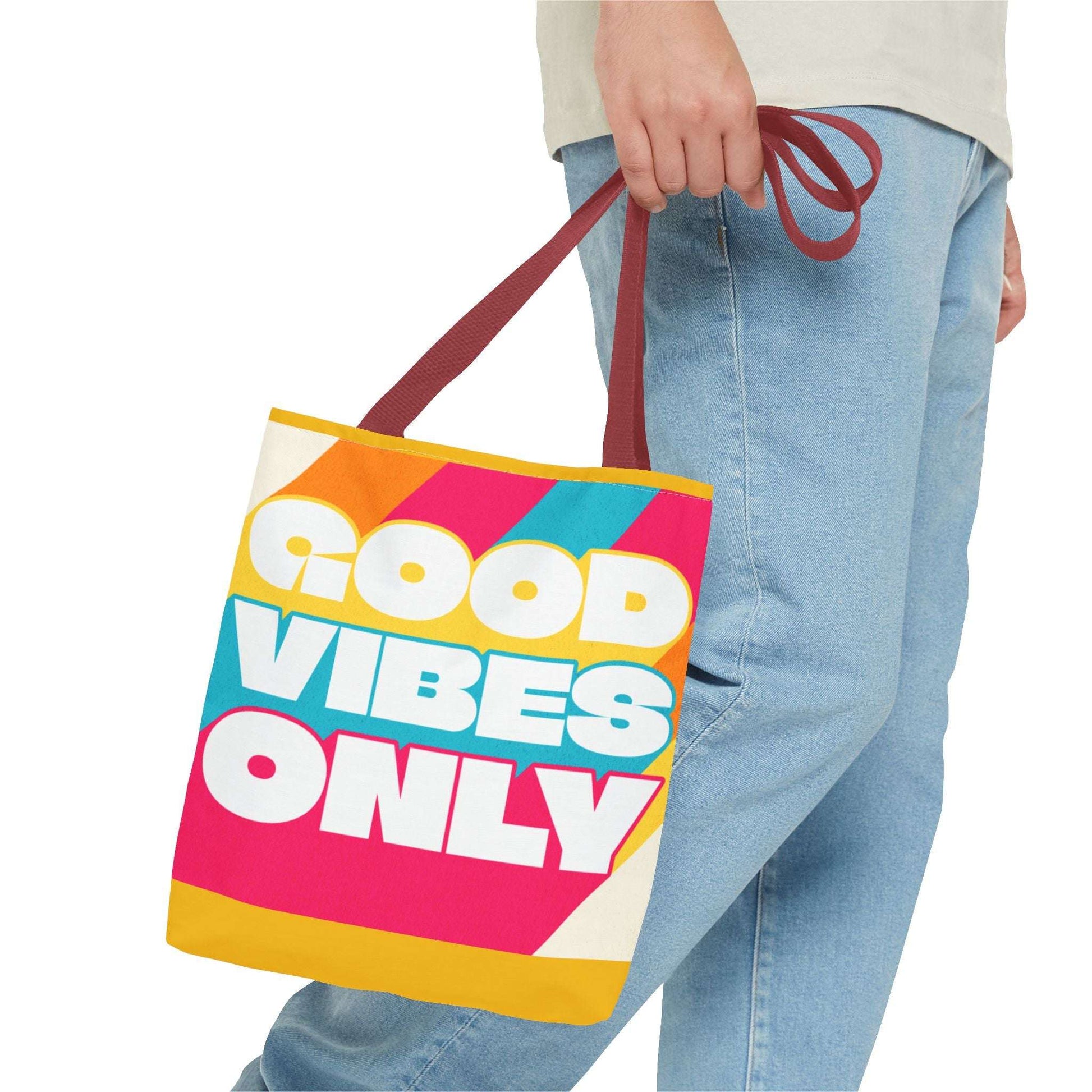 Good Vibes Only Tote Bag - Colorful Everyday Carry