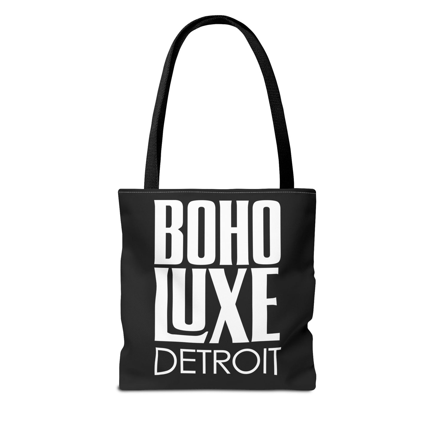 Boho Luxe Tote Bag, Chic Black Tote, Stylish Carry-All, Detroit Fashion Bag, Bohemian Style Handbag, Eco-Friendly Shopping Bag
