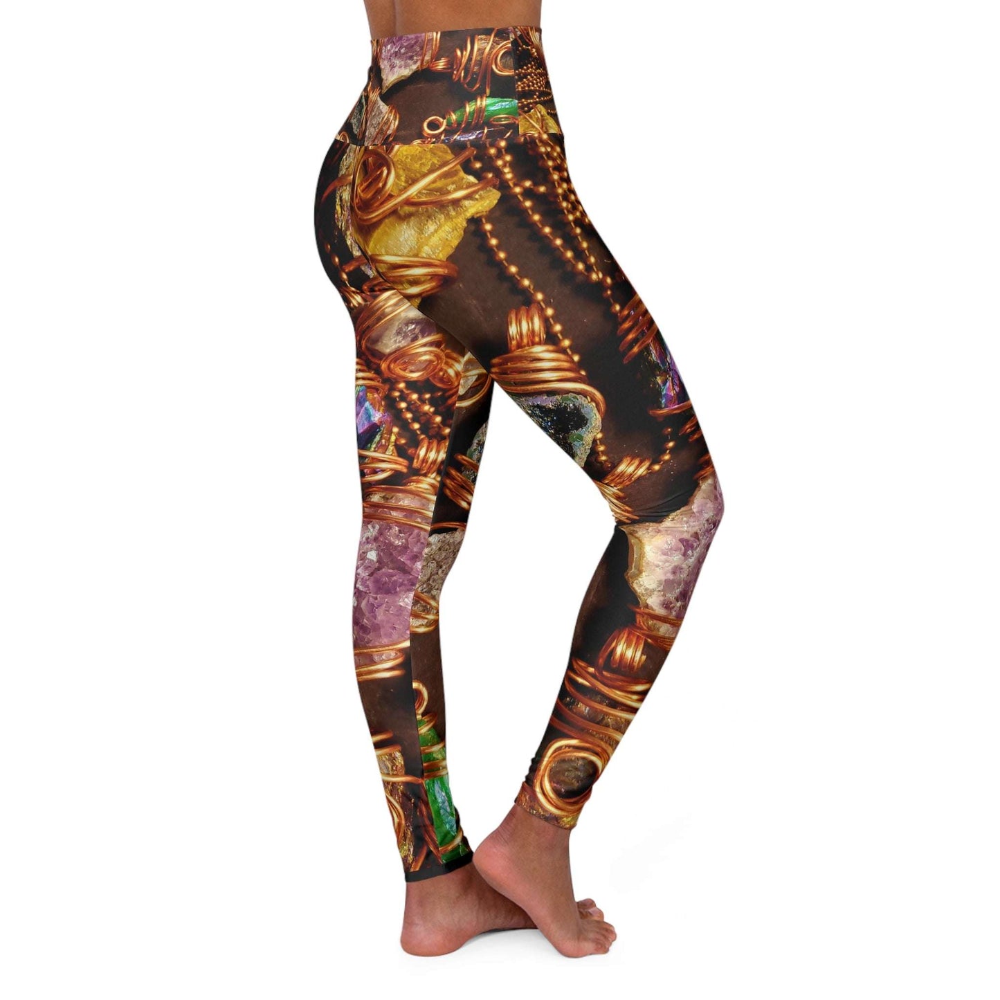 Bohemian High Waisted Yoga Leggings, Fitness Apparel, Comfortable Activewear, Eco-Friendly Exercise Gear, Trendy Workout Leggings, [...]
