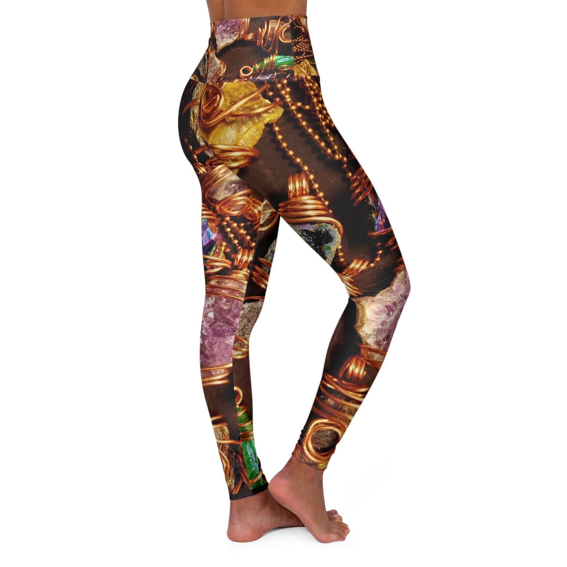Bohemian High Waisted Yoga Leggings, Fitness Apparel, Comfortable Activewear, Eco-Friendly Exercise Gear, Trendy Workout Leggings, [...]