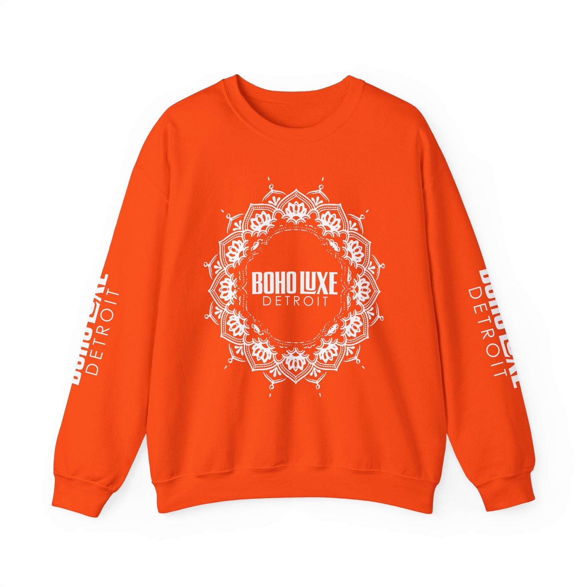 Boho Luxe Detroit Crewneck Sweatshirt - Unisex Heavy Blend™ - Stylish Comfort for Everyday Wear