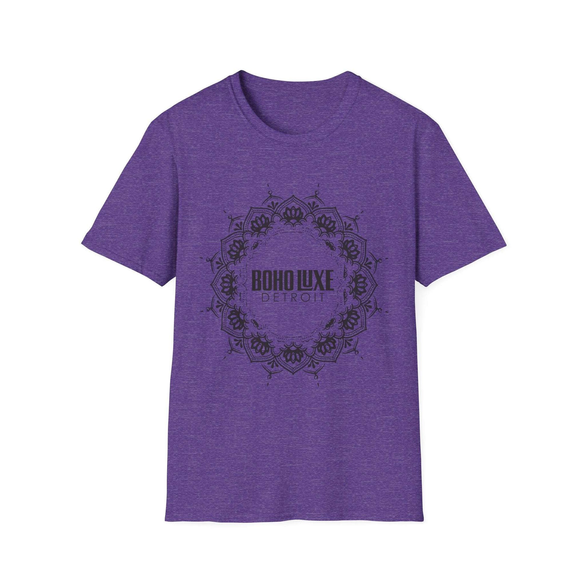 Boho Luxe Unisex Softstyle T-Shirt | Mandala Design, Graphic Tee, Gift for Her, Festival Wear, Everyday Casual