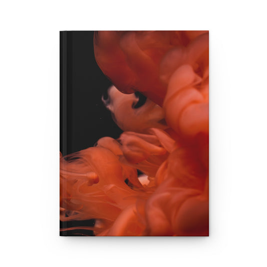 Hardcover Journal — Red Ink Cloud Abstract Matte Notebook