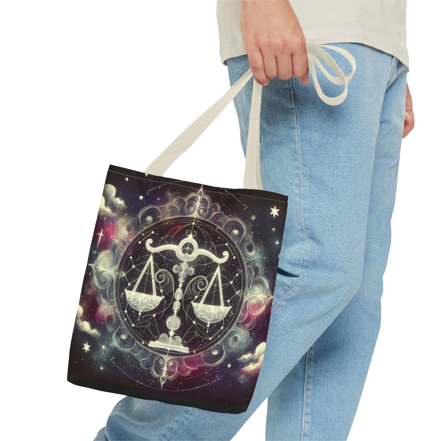 Celestial Libra Tote Bag - Astrology Inspired Sustainable Fashion