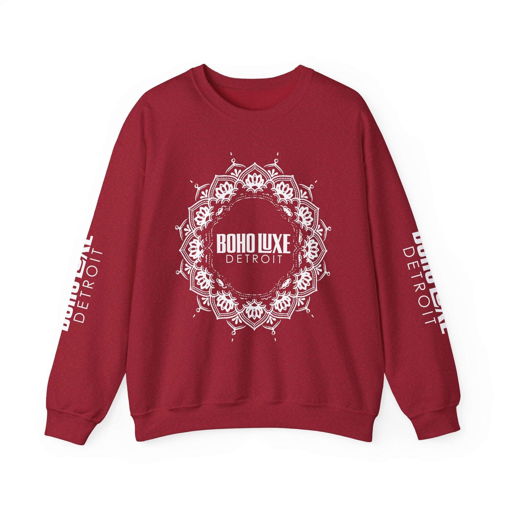 Boho Luxe Detroit Crewneck Sweatshirt - Unisex Heavy Blend™ - Stylish Comfort for Everyday Wear