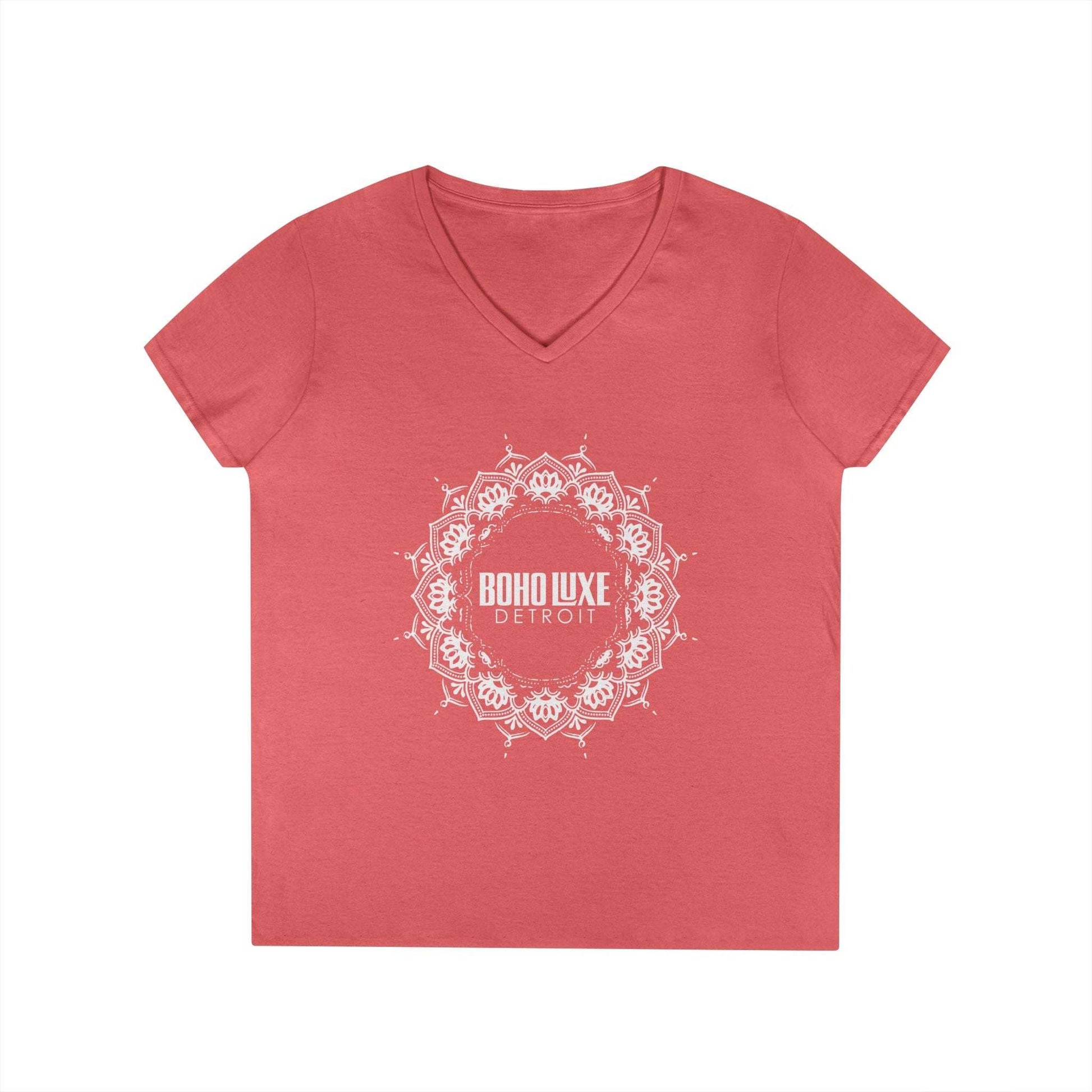 Boho Luxe Detroit Ladies' V-Neck T-Shirt - Stylish and Comfortable Fashion Top