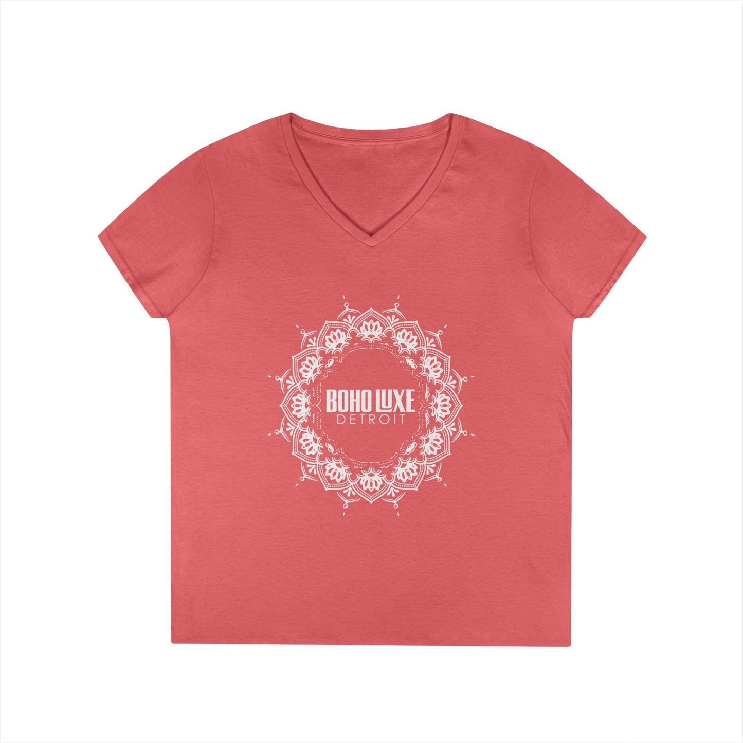 Boho Luxe Detroit Ladies' V-Neck T-Shirt - Stylish and Comfortable Fashion Top