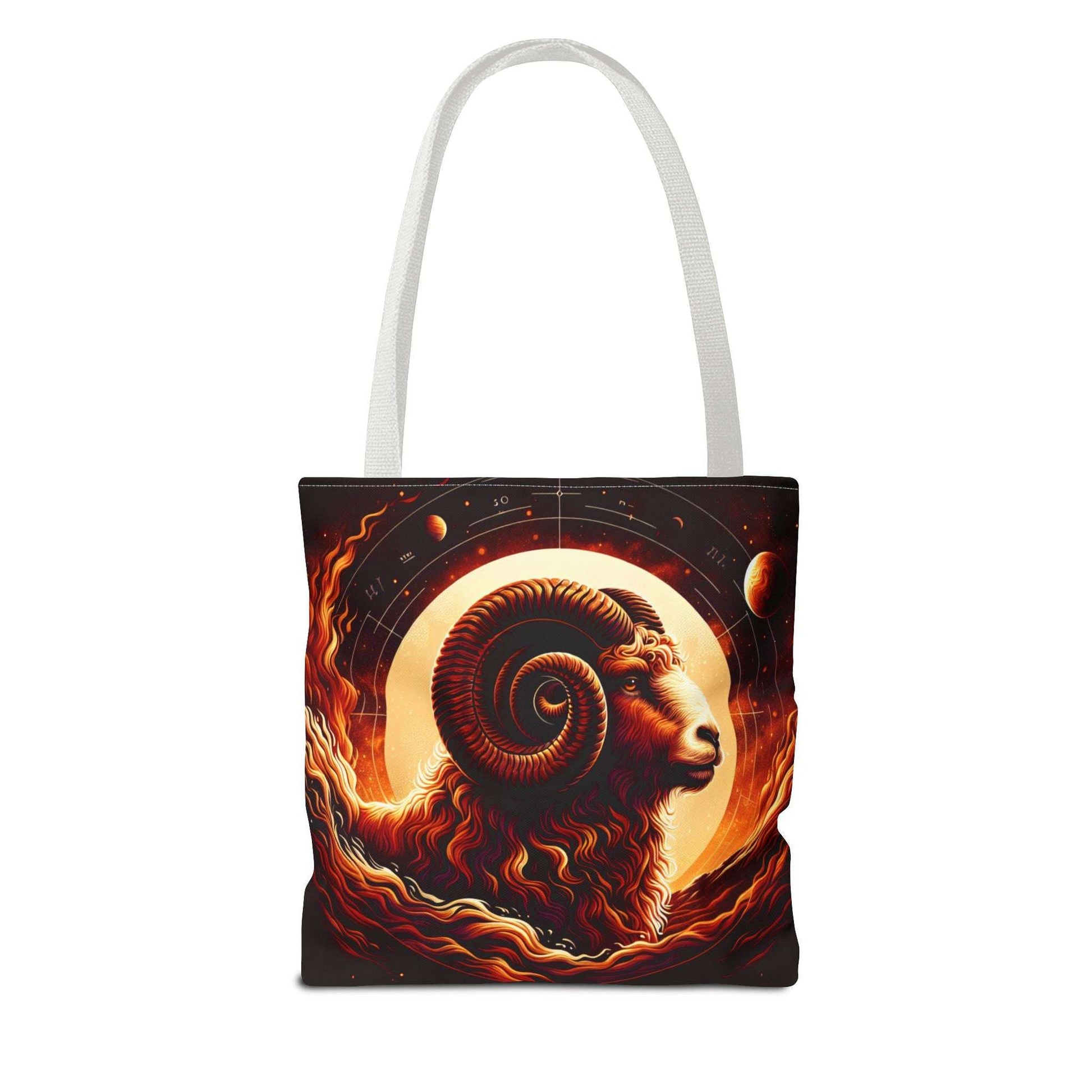 Cosmic Aries Tote Bag - Zodiac Astrology Design for Everyday Use