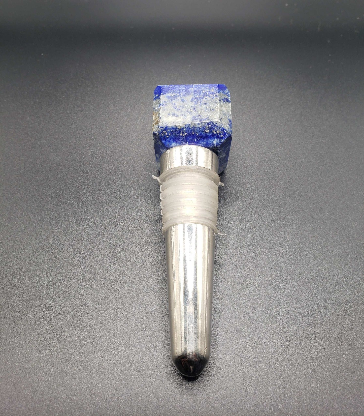 LAPIS Gemstone Cube Bottle Stopper