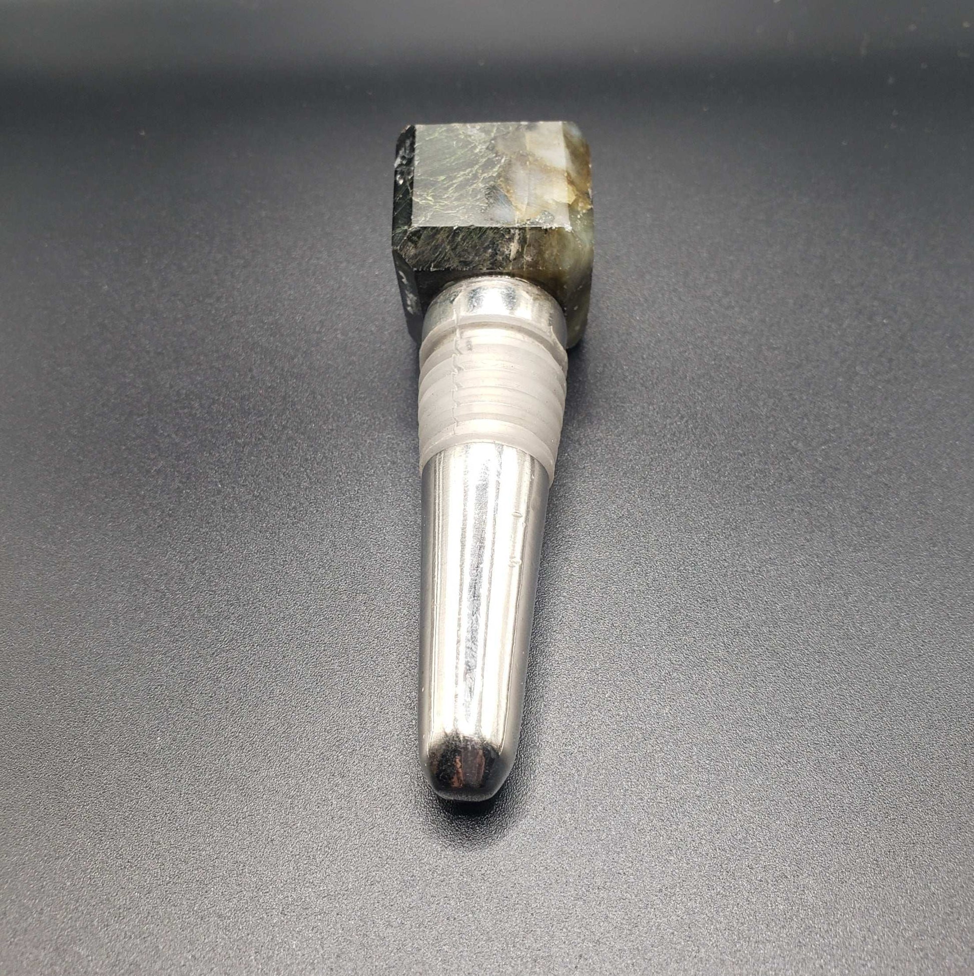 LABRADORITE Gemstone Cube Bottle Stopper