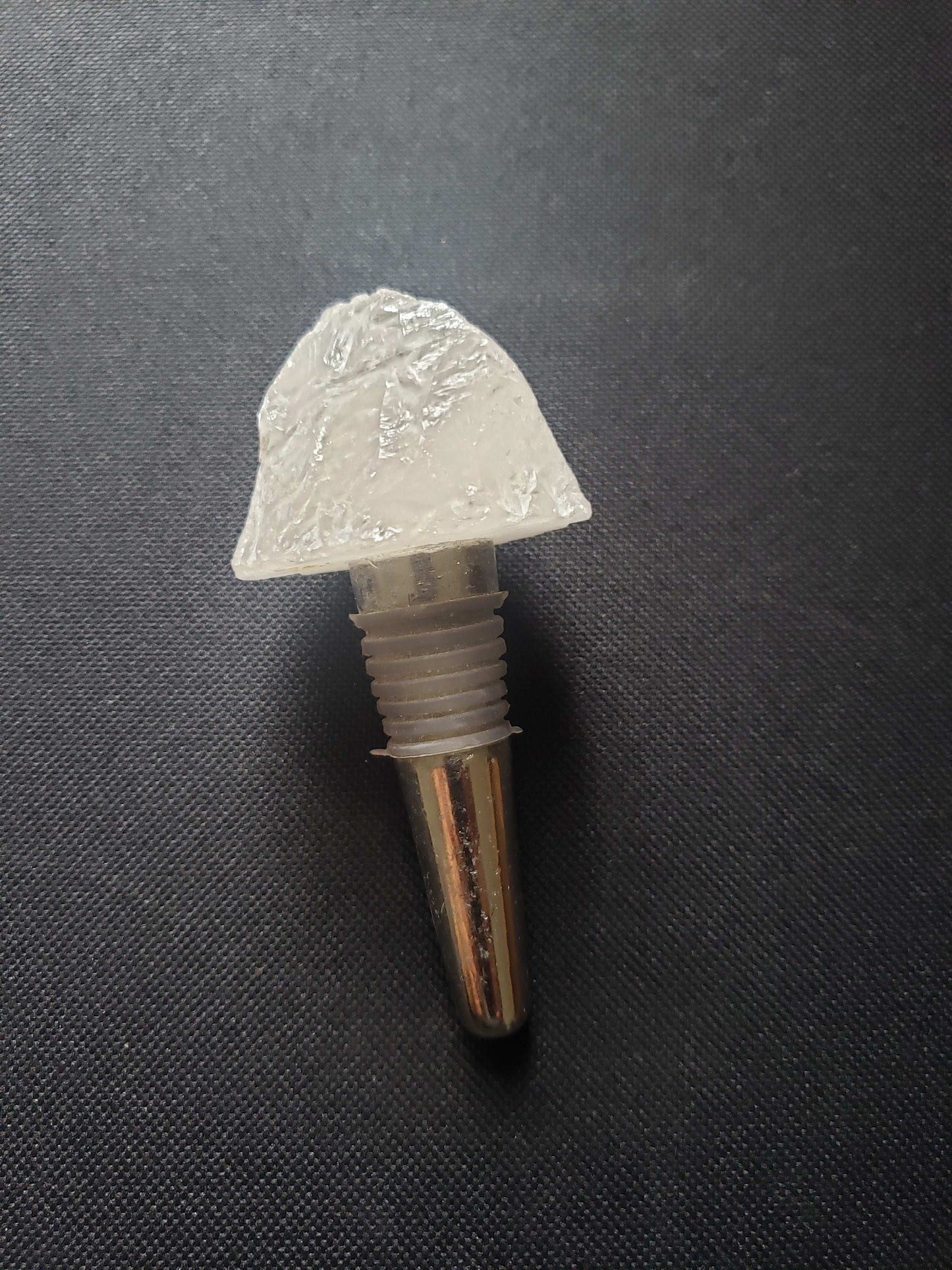 CRYSTAL QUARTZ ROUGH Gemstone Cube Bottle Stopper