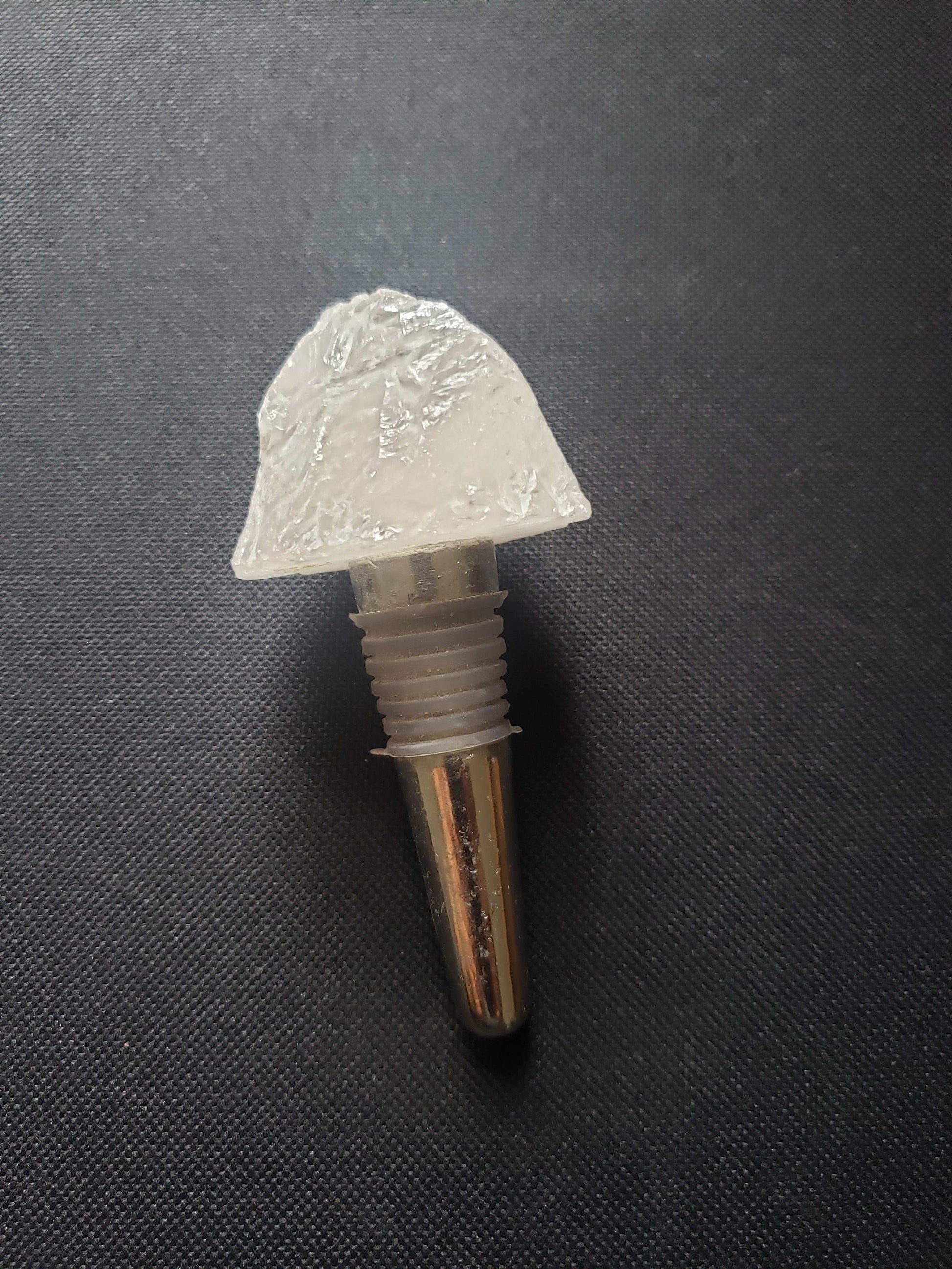 CRYSTAL QUARTZ ROUGH Gemstone Cube Bottle Stopper