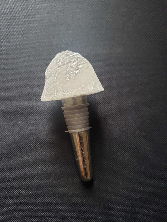 CRYSTAL QUARTZ ROUGH Gemstone Cube Bottle Stopper