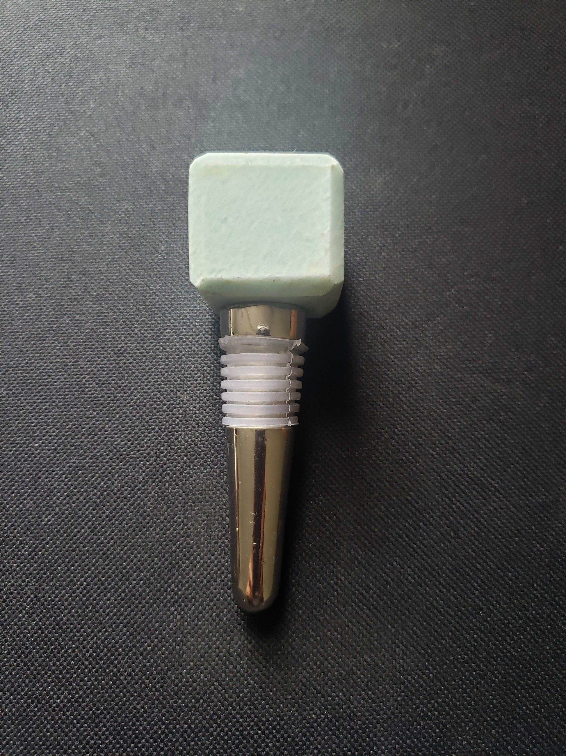 AMZONITE Gemstone Cube Bottle Stopper