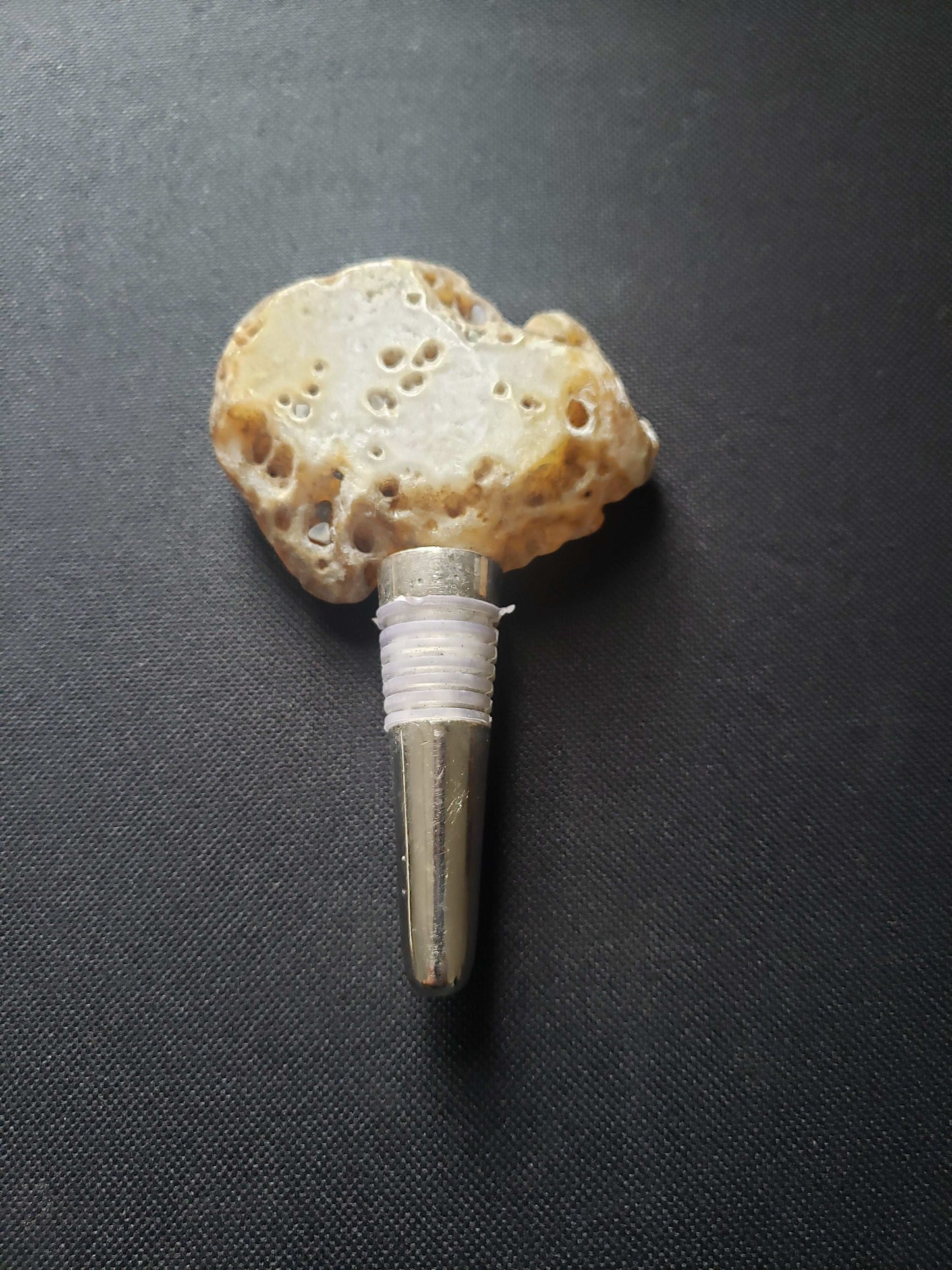 FREE FORM Gemstone Cube Bottle Stopper