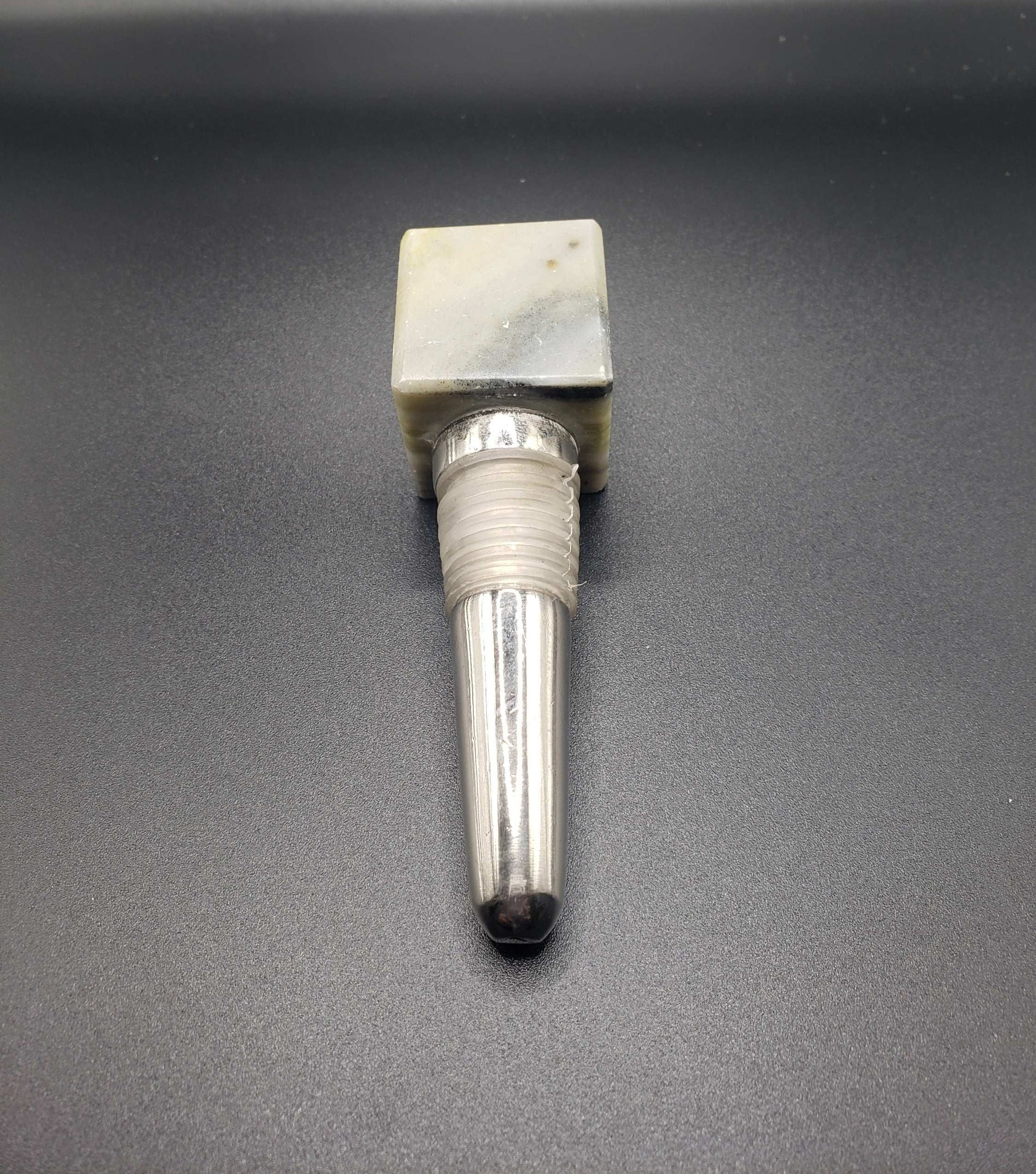 SERPINTINE Gemstone Cube Bottle Stopper