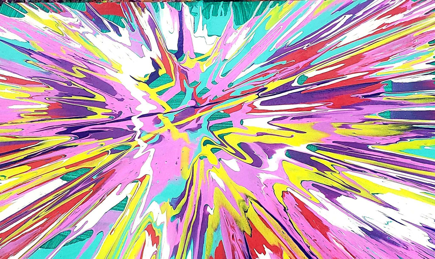 Vibrant Abstract Hardcover Journal - Colorful Design for Creative Minds