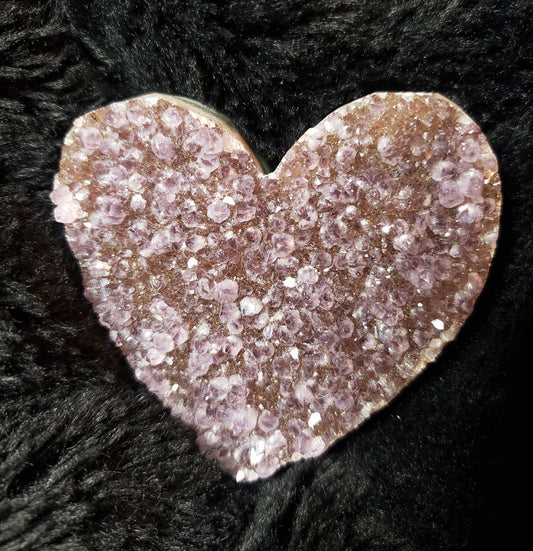Amethyst Drusy Heart