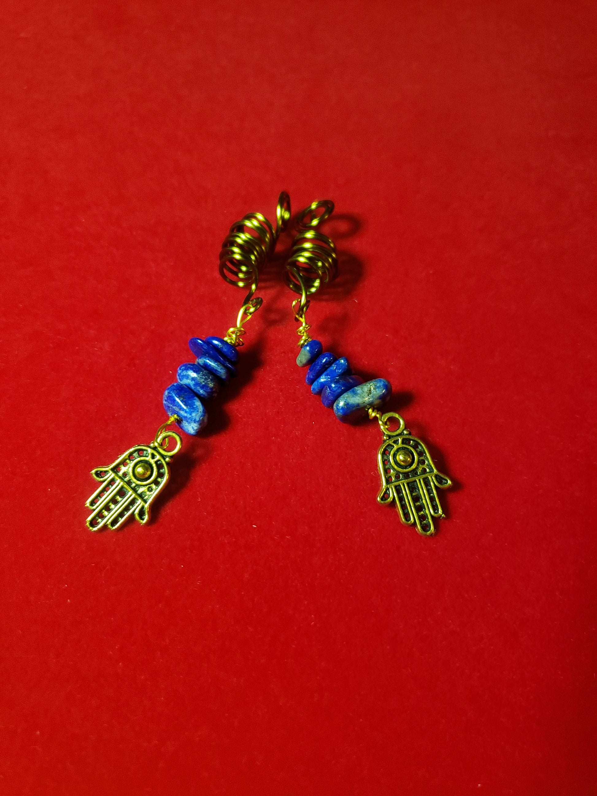Lapis Lazuli Crystal Hair Jewelry