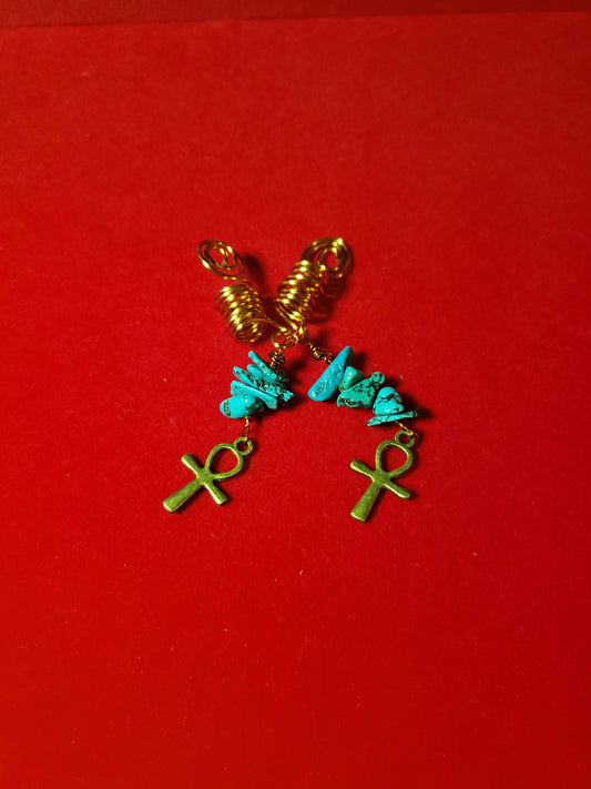 Turquoise Crystal Hair Jewelry