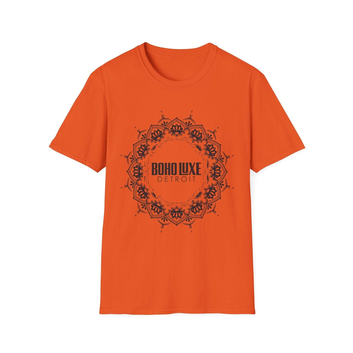 Boho Luxe Unisex Softstyle T-Shirt | Mandala Design, Graphic Tee, Gift for Her, Festival Wear, Everyday Casual
