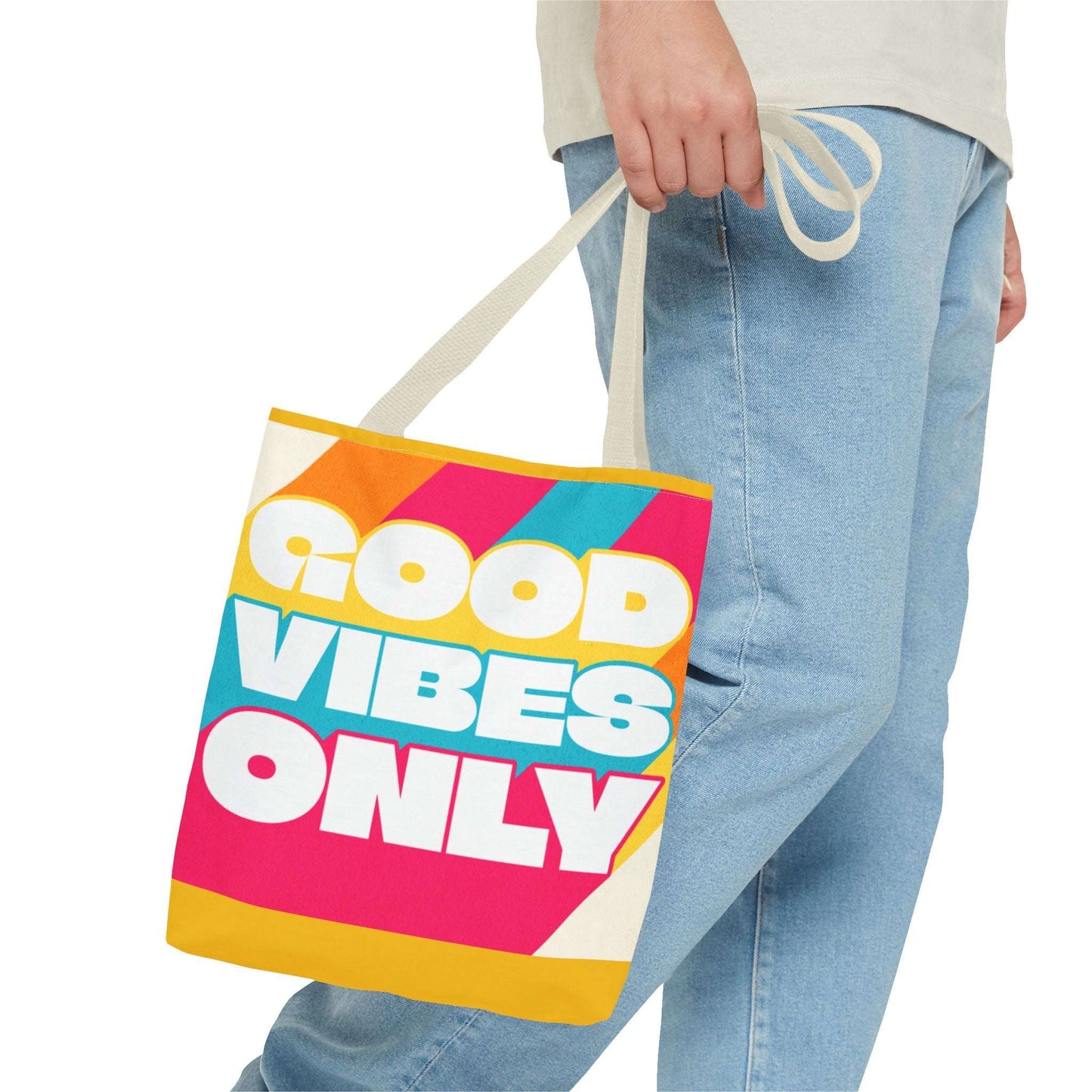 Good Vibes Only Tote Bag - Colorful Everyday Carry