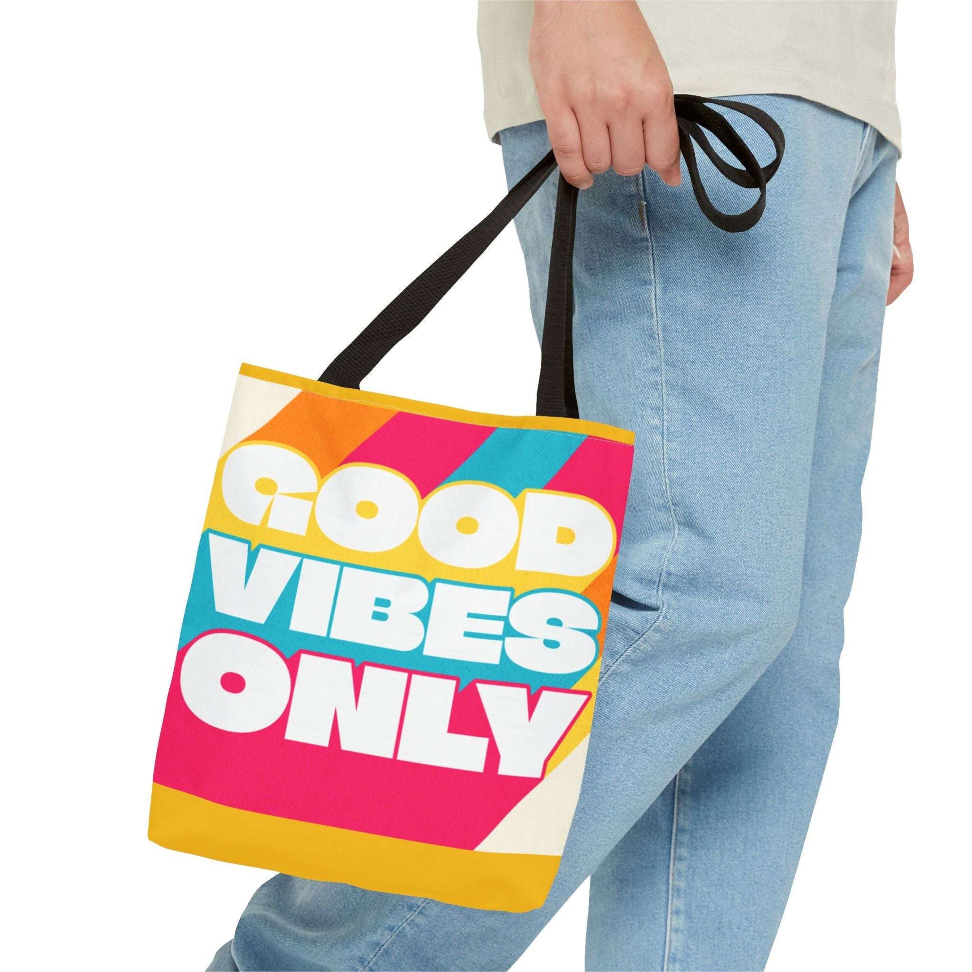 Good Vibes Only Tote Bag - Colorful Everyday Carry