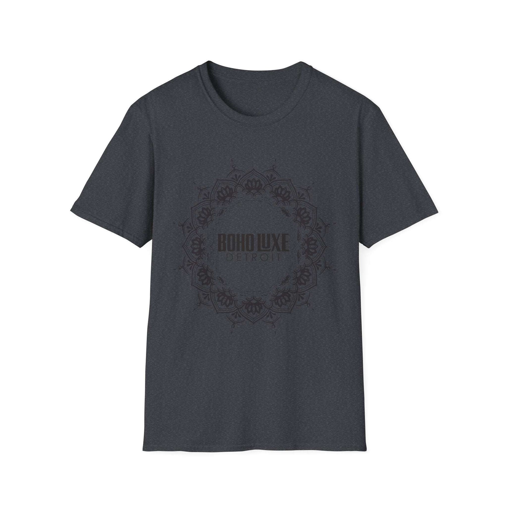 Boho Luxe Unisex Softstyle T-Shirt | Mandala Design, Graphic Tee, Gift for Her, Festival Wear, Everyday Casual