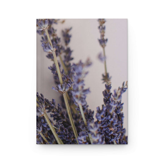 Lavender Sprigs Hardcover Journal — Floral Notebook for Relaxation, Aromatherapy & Daily Notes