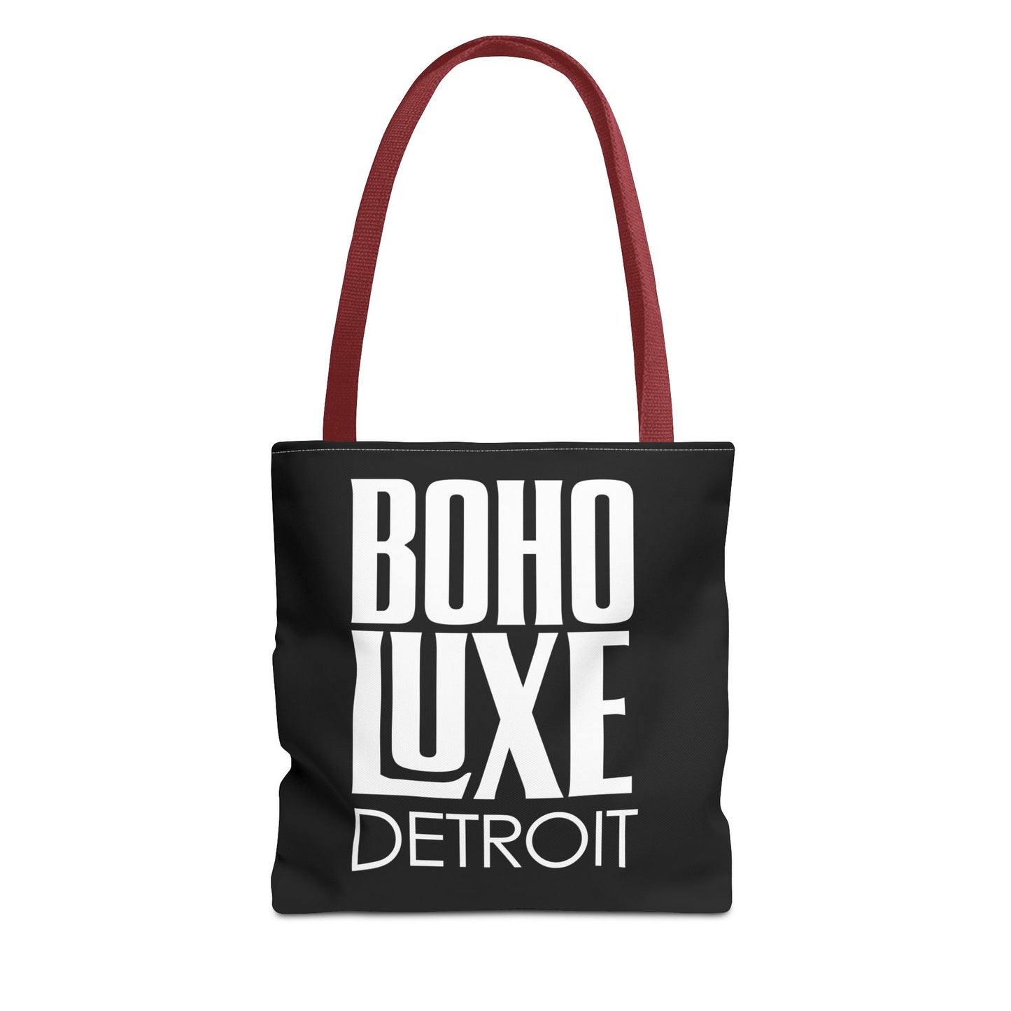 Boho Luxe Tote Bag, Chic Black Tote, Stylish Carry-All, Detroit Fashion Bag, Bohemian Style Handbag, Eco-Friendly Shopping Bag